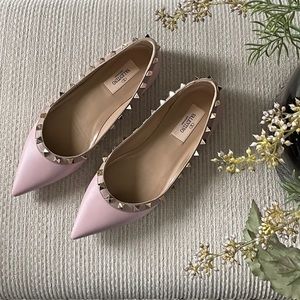 VALENTINO GARAVANI Rockstud Flats, Size 36.5